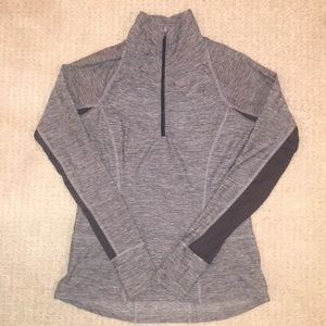 Grey workout half zip